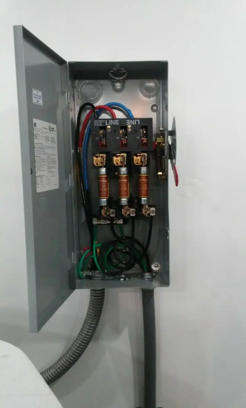 Three-phase disconnect switch installed for Electrical Wiring & Rewiring in Belvedere Park